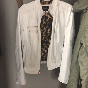 Laundry by shelli segal white leather jacket S